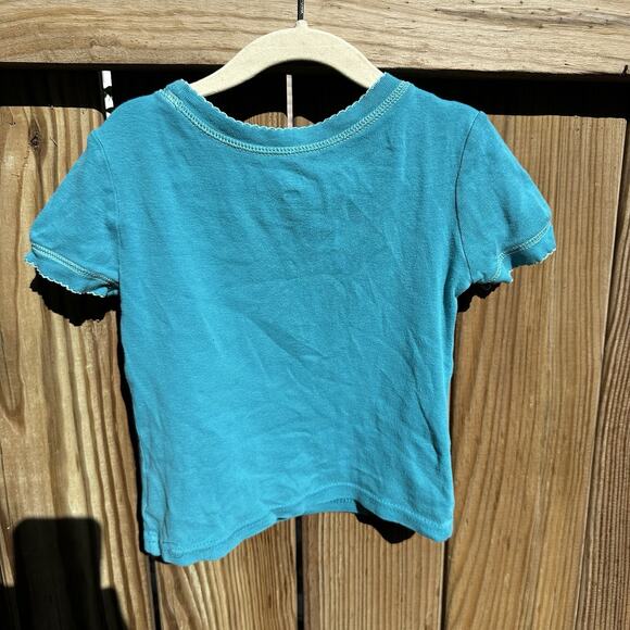 Vintage 90s Disney Store The Little Mermaid Shirt Girls Size 5 Embroidered Blue - Picture 3 of 5